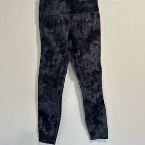 Black Tie-Dye Leggings